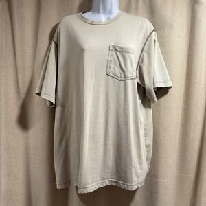 Columbia Omni Wick XL T Shirt Men's Beige Short Sleeve Pocket‎ Athletic